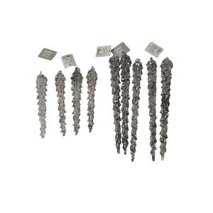 RAZ Imports Silver Glitter Icicle Christmas‎ Tree Ornaments Holiday Decor